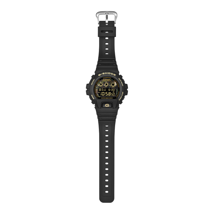 G-Shock DW6900 Bold Camo Digital Black Gold | Watches.com
