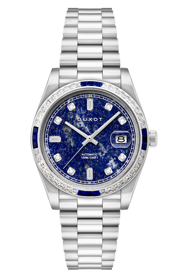 Duxot Serenata Automatic Limited Edition Blue Sandstone angled shot picture
