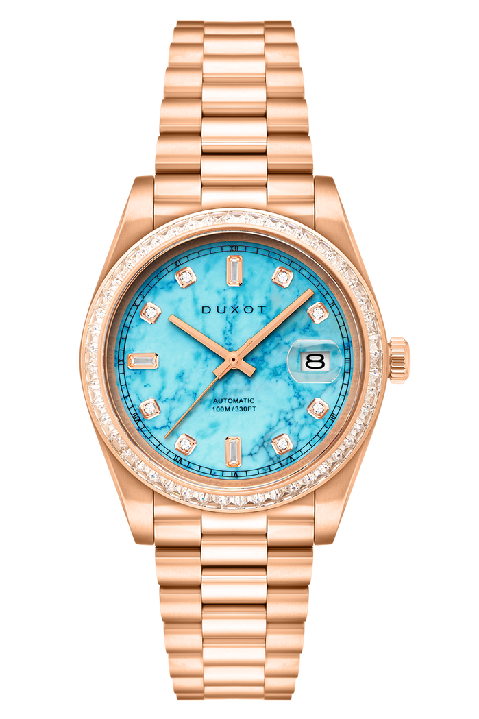 Duxot Serenata Automatic Limited Edition Turquoise angled shot picture