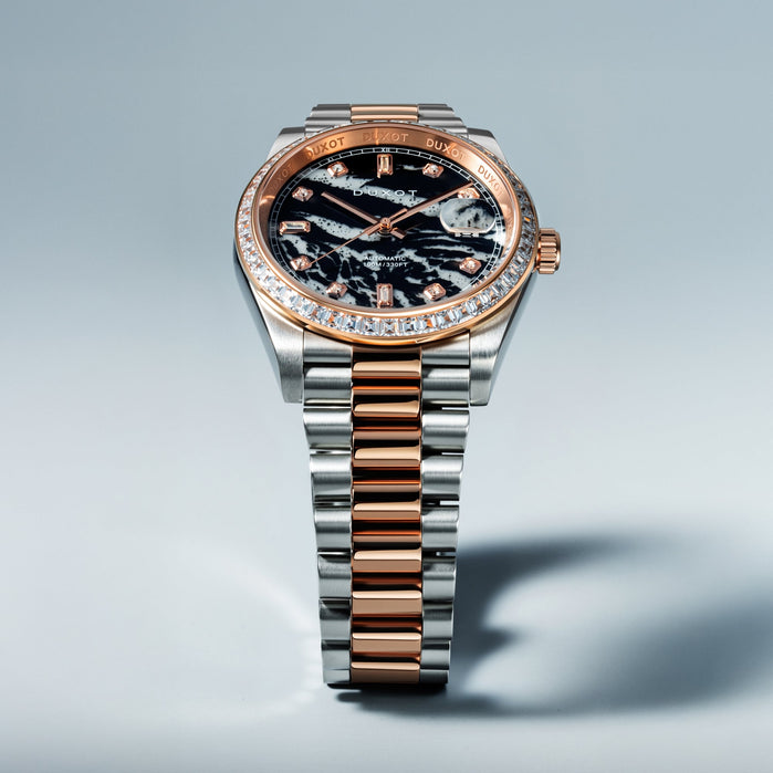 Duxot Serenata Automatic Limited Edition Grey Crystal angled shot picture