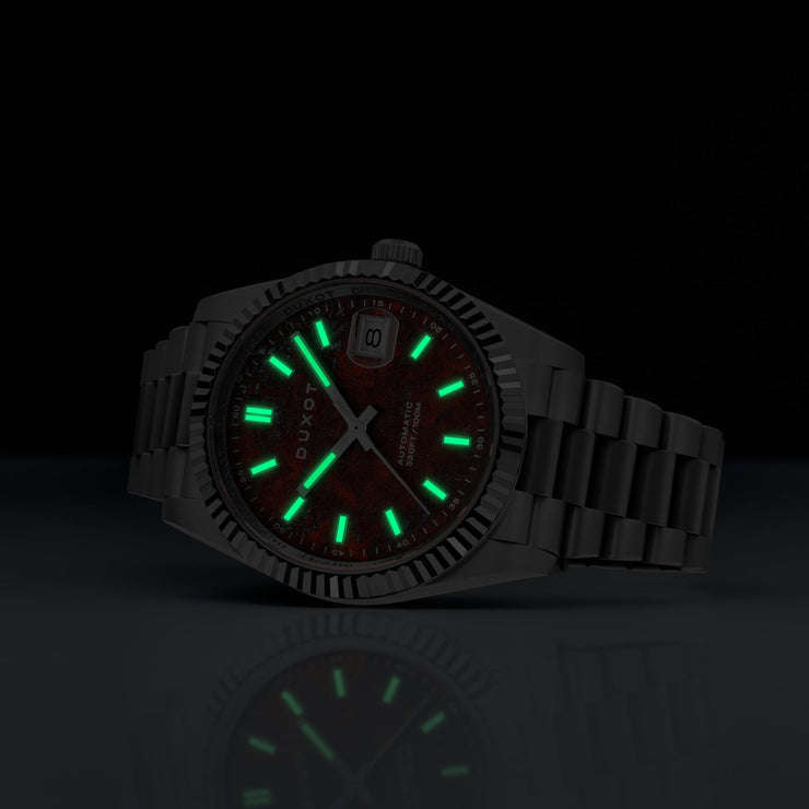 Duxot Marcel Automatic Lapidary Limited Edition Red Granite