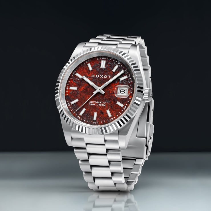 Duxot Marcel Automatic Lapidary Limited Edition Red Granite