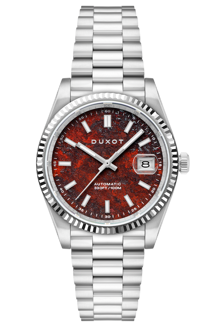 Duxot Marcel Automatic Lapidary Limited Edition Red Granite