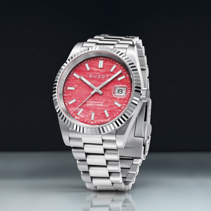 Duxot Marcel Automatic Lapidary Limited Edition Pink Opal