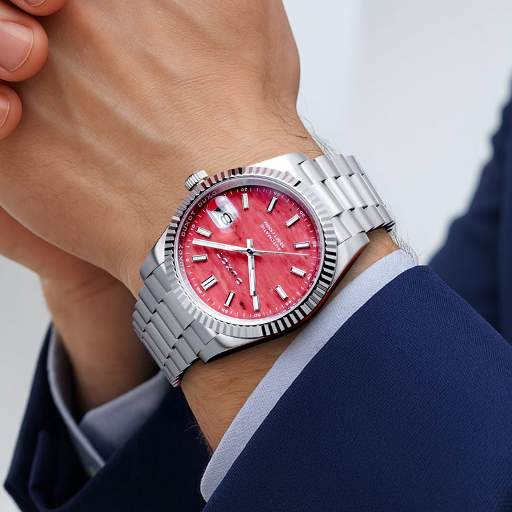 Duxot Marcel Automatic Lapidary Limited Edition Pink Opal