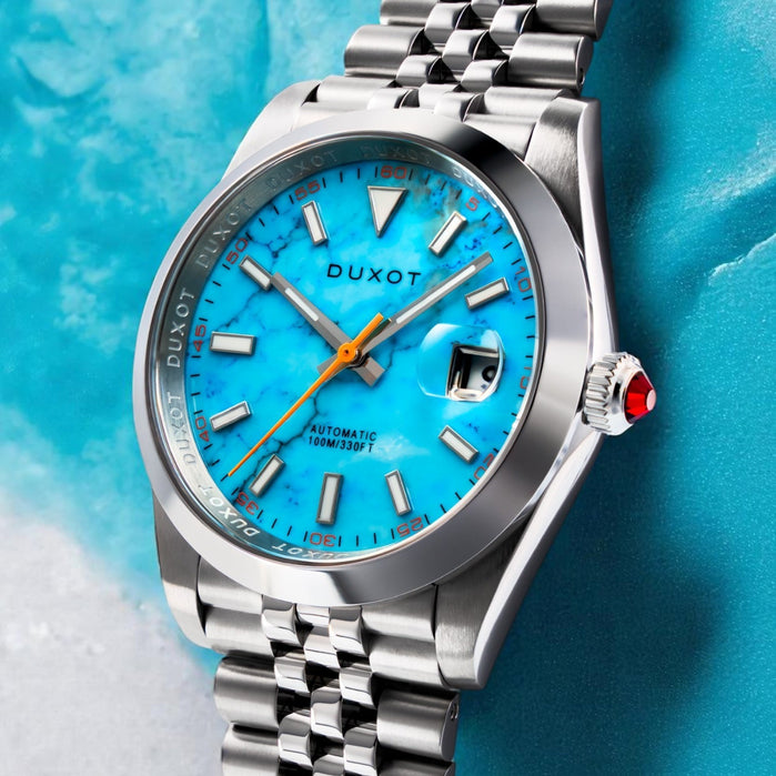 Duxot Vezeto Automatic Limited Edition Turquoise angled shot picture