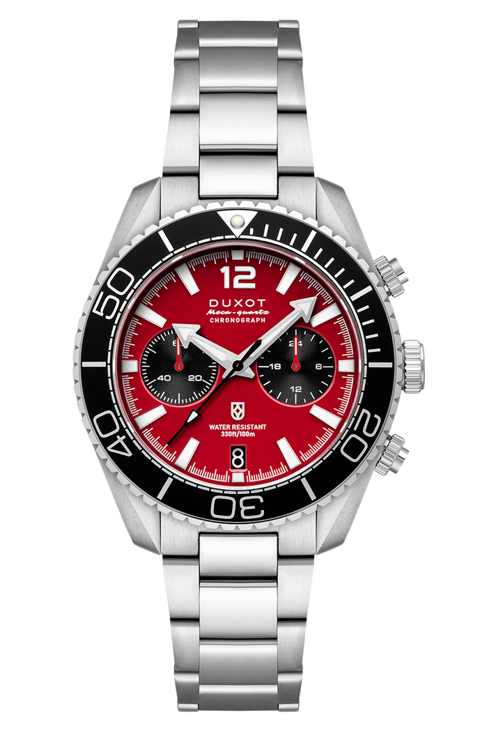 Duxot Tiburon Chronograph Brick Red angled shot picture