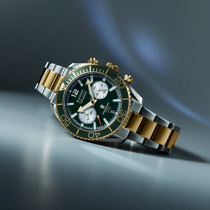 Duxot Tiburon Chronograph Green Gold angled shot picture
