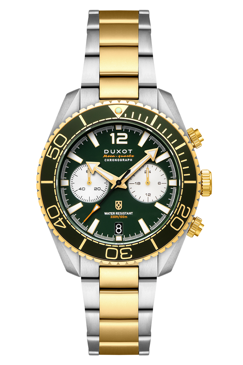 Duxot Tiburon Chronograph Green Gold – Watches.com