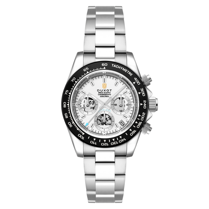 Duxot Accelero Chronograph Compax Skeleton Edition Lunar Black angled shot picture