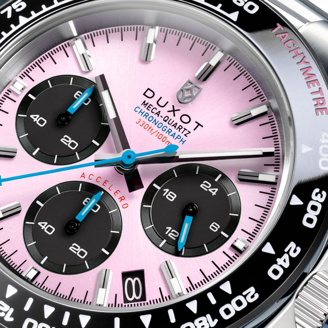 2ロイヤルブルームーンストーン・2オパール・21エメラルド・9ピンクアメジスト Duxot Accelero Chronograph Magenta Mist – Watches.com