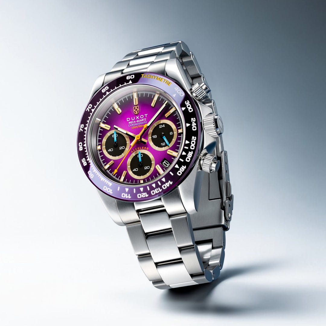 Duxot Accelero Chronograph Amethyst Aura – Watches.com