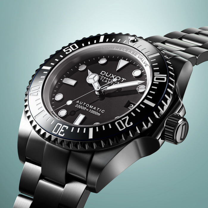 Duxot Atlantica Deep Dive Automatic Limited Edition Graphite angled shot picture