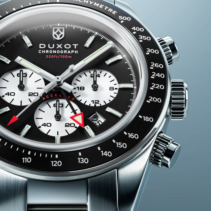Duxot Vitesse Dual Time Chronograph Charcoal Black