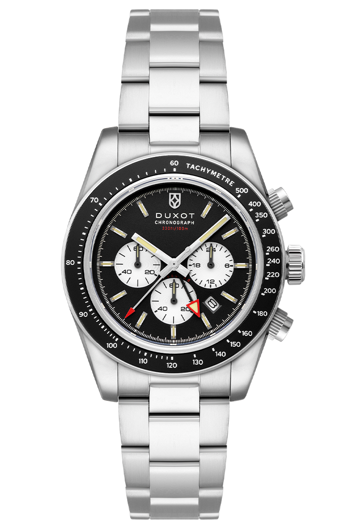 Duxot Vitesse Dual Time Chronograph Charcoal Black | Watches.com
