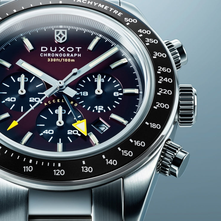 Duxot Vitesse Dual Time Chronograph Radial Red