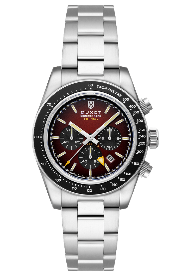 Duxot Vitesse Dual Time Chronograph Radial Red angled shot picture