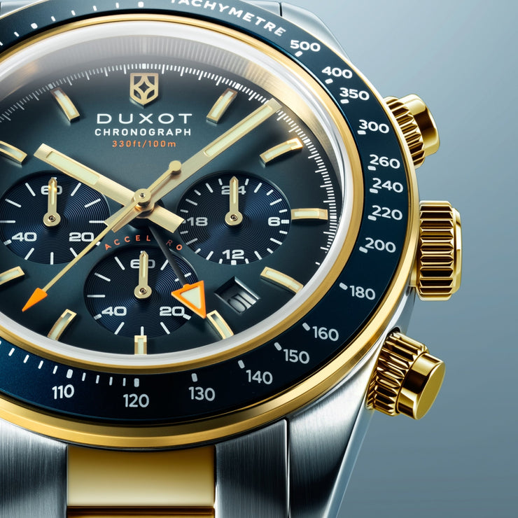 Duxot Vitesse Dual Time Chronograph Cobalt Blue