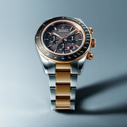 Duxot Vitesse Dual Time Chronograph Rust Brown