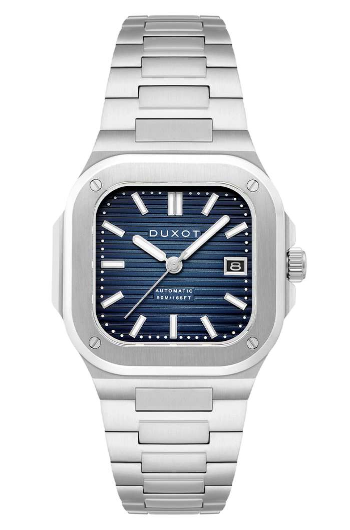 Duxot Quadrata Automatic Steel Blue angled shot picture