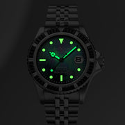 Duxot Atlantica 40 Rainbow Automatic Silver Black Mother of Pearl