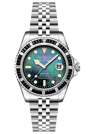 Duxot Atlantica 40 Rainbow Automatic Silver Black Mother of Pearl