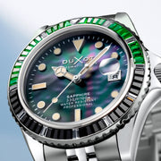 Duxot Atlantica 40 Rainbow Automatic Green Black Mother of Pearl
