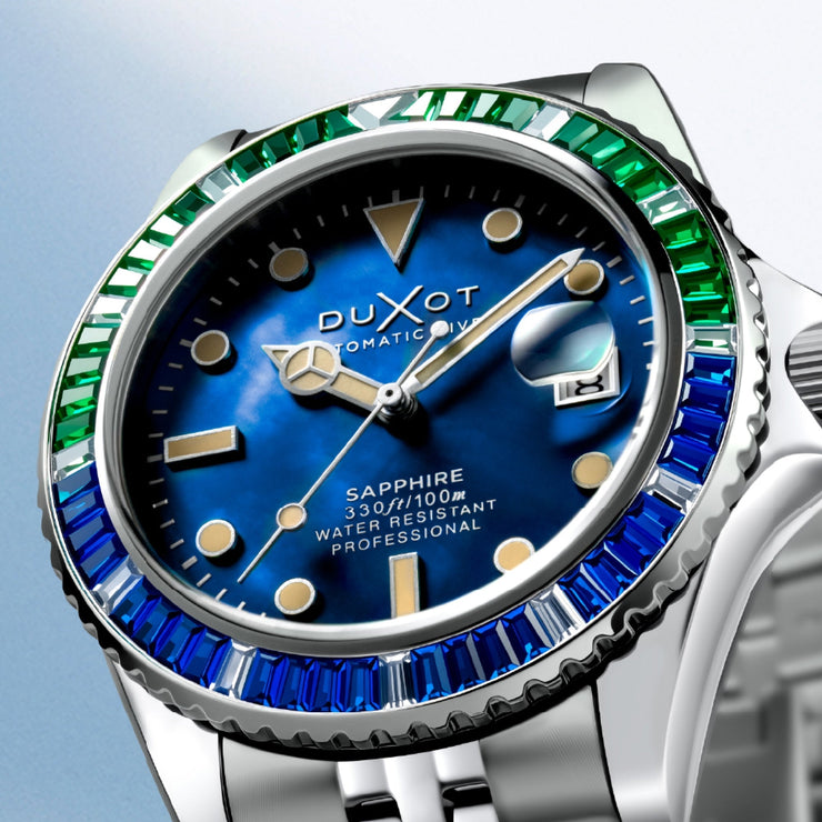 Duxot Atlantica 40 Rainbow Automatic Blue Mother of Pearl