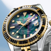 Duxot Atlantica 40 Rainbow Automatic Silver Gold Black Mother of Pearl