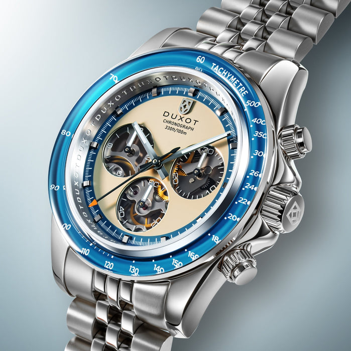 Duxot Accelero Automatic Chronograph Luminara Limited Edition Misty Classic angled shot picture