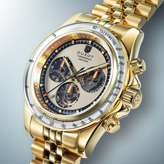 Duxot Accelero Automatic Chronograph Luminara Limited Edition Dawn Glimmer angled shot picture