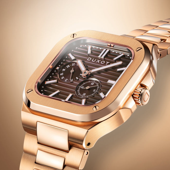 Duxot Quadrata 24 Hour Automatic Toffee Touch angled shot picture