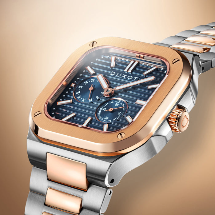 Duxot Quadrata 24 Hour Automatic Blue Enigma angled shot picture