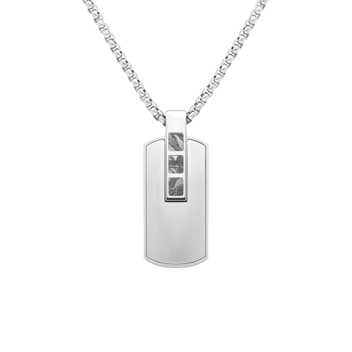 Duxot Accelero Dog Tag Shiny Silver Meteorite angled shot picture