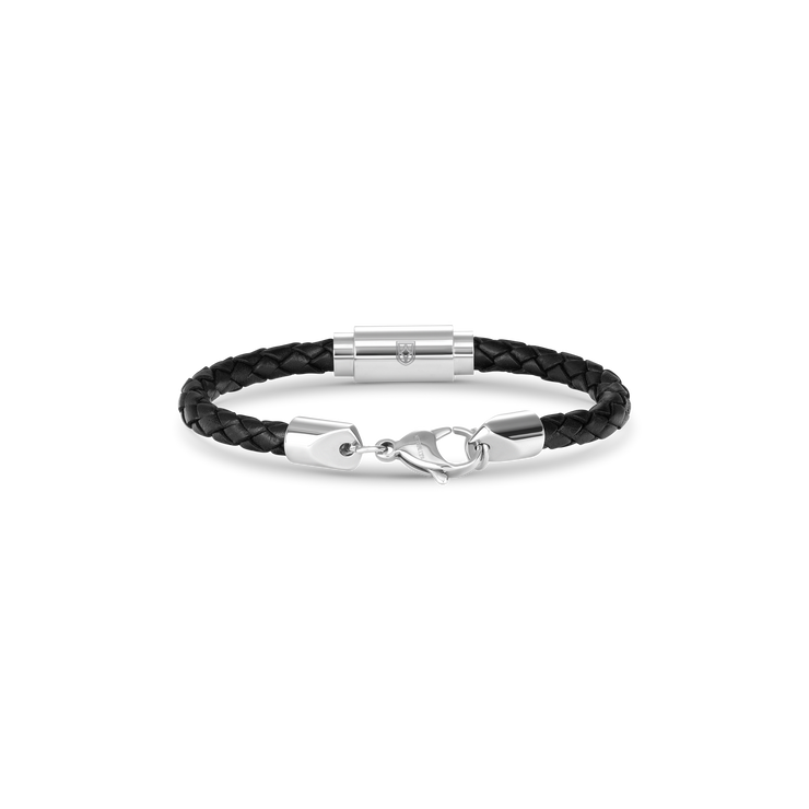 Duxot Vezeto Leather Bracelet Black Meteorite