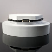 Duxot Vezeto Leather Bracelet Black Meteorite