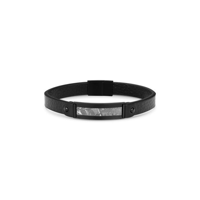 Duxot Vezeto Leather Bracelet Raven Black Meteorite angled shot picture