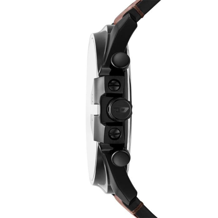 Diesel Mega Chief Slim Chrono Black Brown angled shot picture