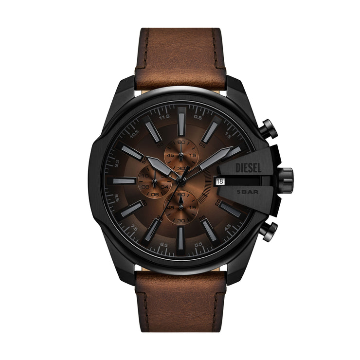 Diesel Mega Chief Slim Chrono Black Brown