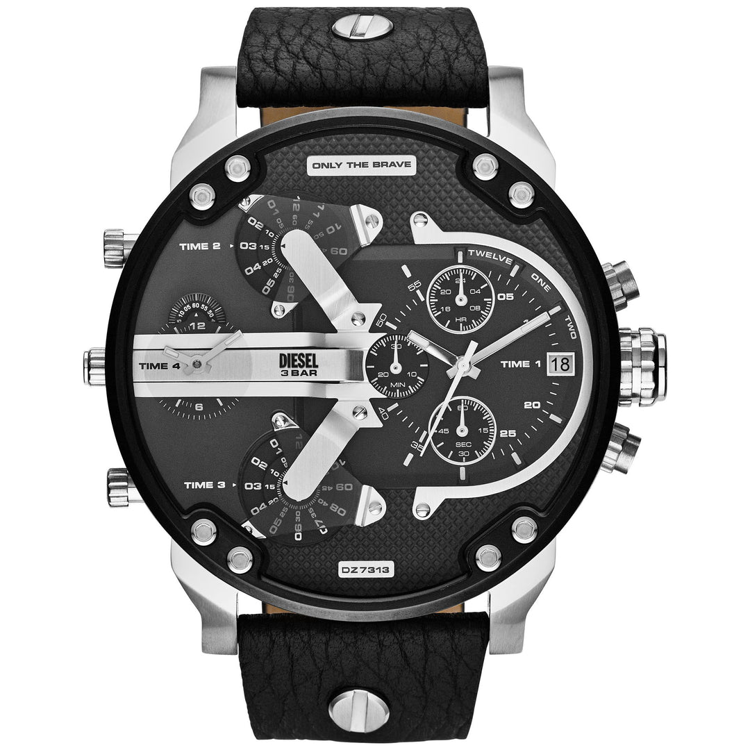 Diesel Mr. Daddy 2.0 Chrono Black Silver | Watches.com