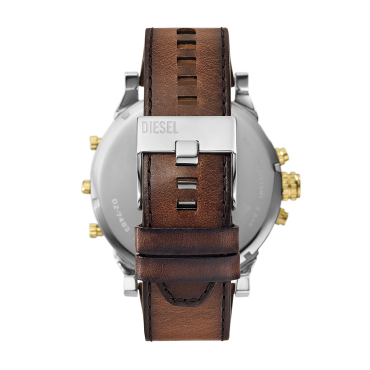 Diesel Mr. Daddy 2.0 Chrono Silver Brown Gold