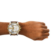 Diesel Mr. Daddy 2.0 Chrono Silver Brown Gold