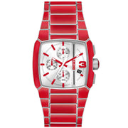 Diesel Cliffhanger Chronograph Red Silver SS