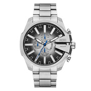 Diesel Mega Chief Slim Chrono Silver Black SS