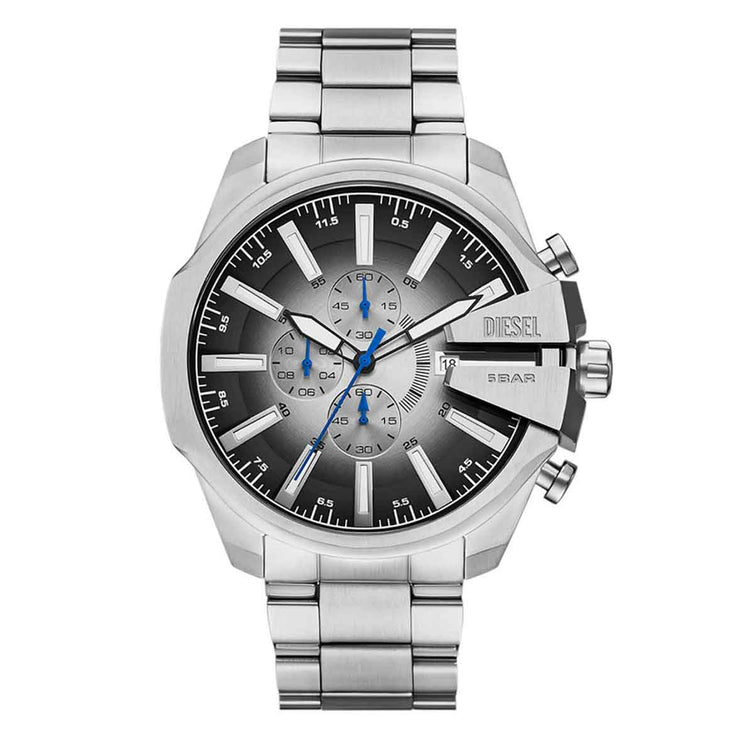 Diesel Mega Chief Slim Chrono Silver Black SS