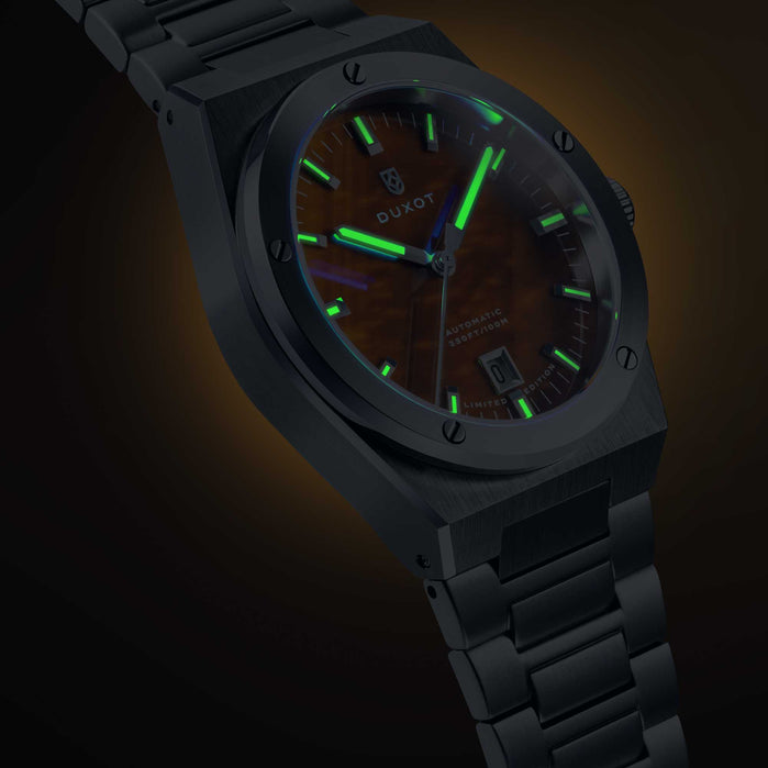 Duxot Bastia Automatic Lapidary Tiger Eye Limited Edition angled shot picture