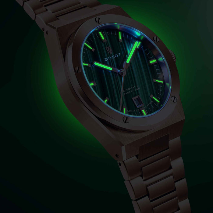 Duxot Bastia Automatic Lapidary Malachite Limited Edition angled shot picture