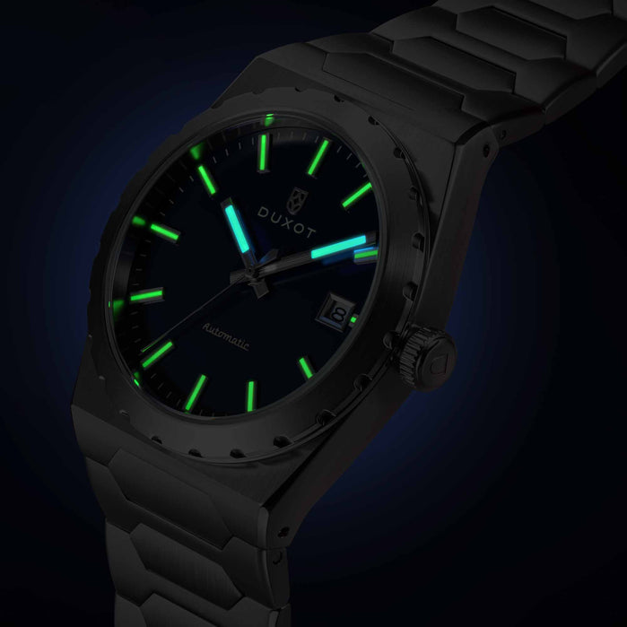 Duxot Taranto Automatic Starlit Blue angled shot picture
