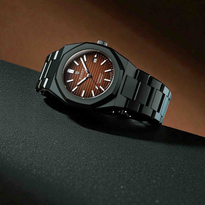Duxot Pamplona Ceramic Automatic Limited Edition Fume Brown angled shot picture