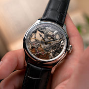 Thomas Earnshaw Bauer Mechanical Skeleton Silvered Steel